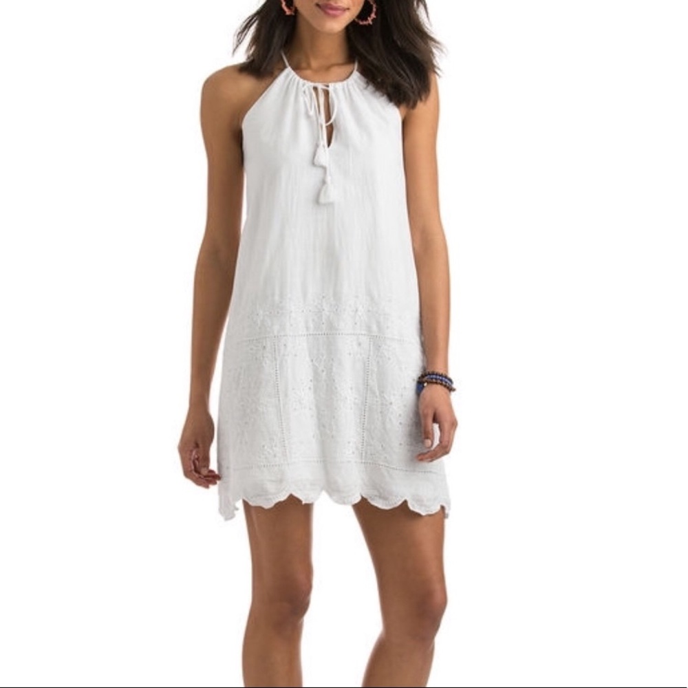 Vineyard Vines Eyelet Embroidered Halter Dress